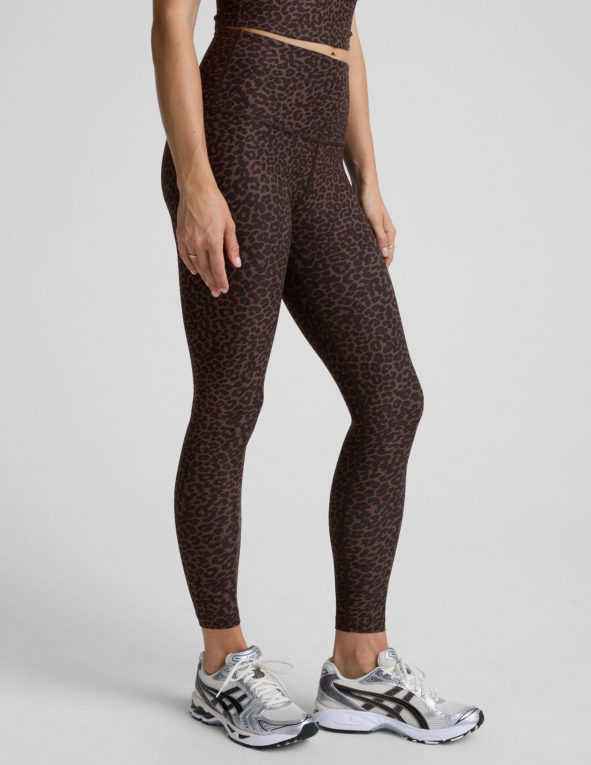 Beyond Yoga Espresso Leopard SoftMark High Waisted Midi Legging