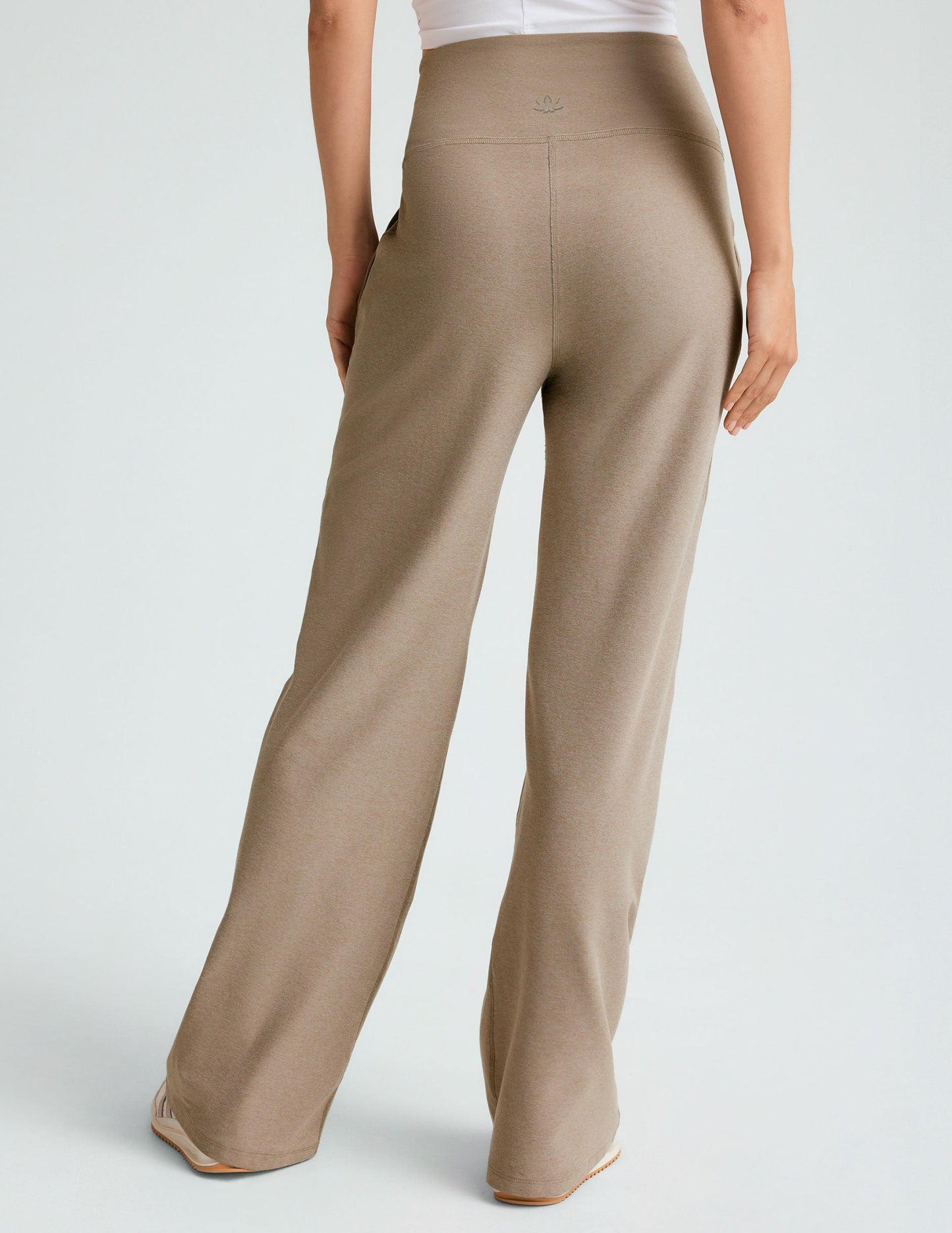 Beyond Yoga Wide Leg High Waisted Spacedye Pants - Birch Heather