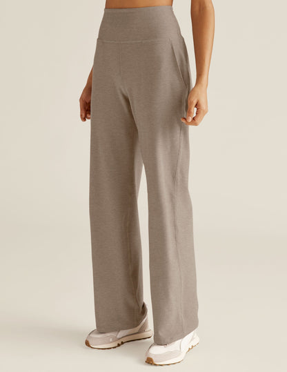 Beyond Yoga Wide Leg High Waisted Spacedye Pants - Birch Heather
