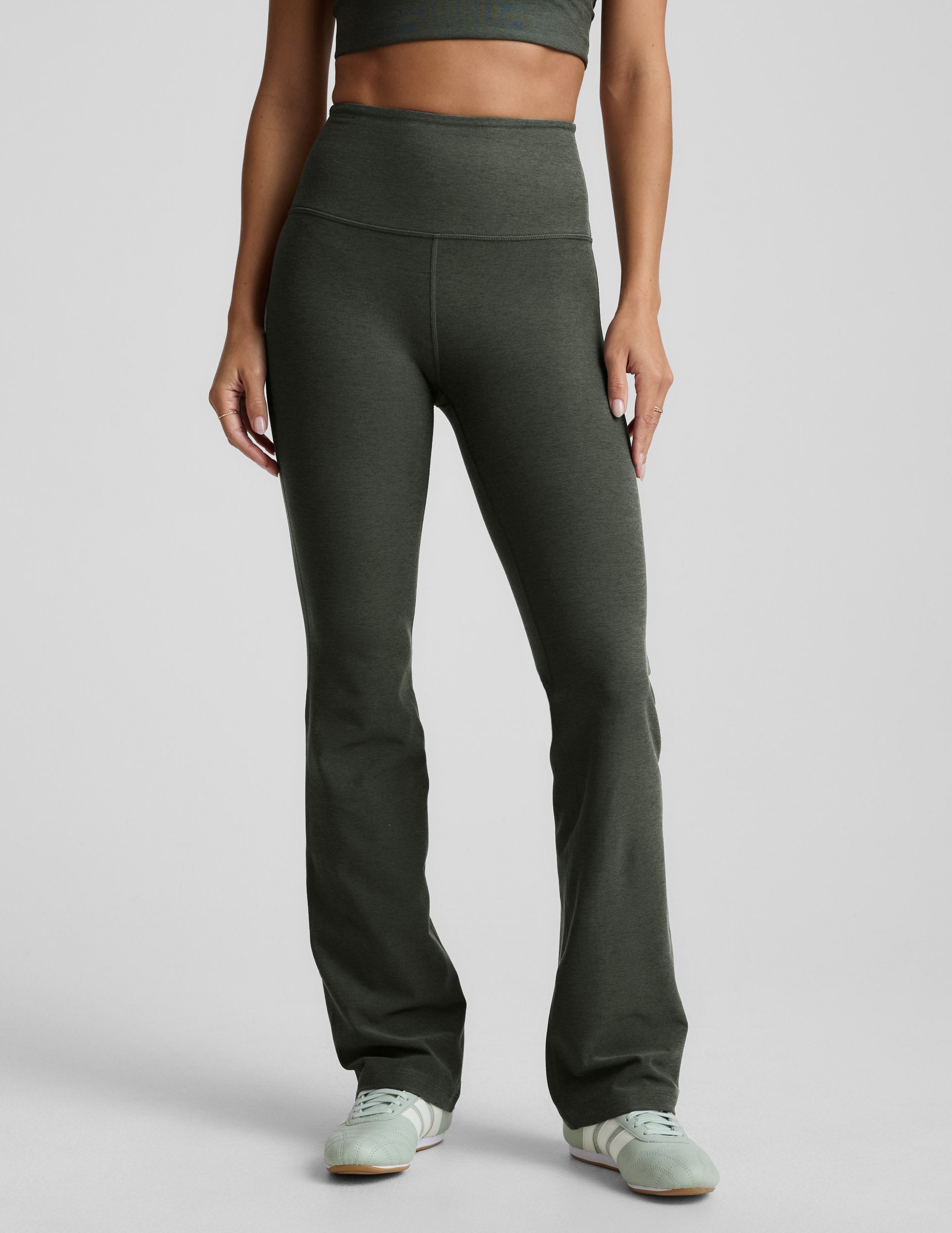 Beyond Yoga High Waisted Bootcut Spacedye Yoga Pants - Dusty Forest