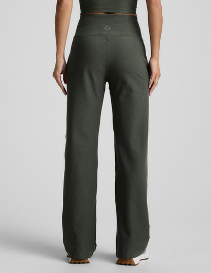 Beyond Yoga Laid Back Wide Leg Spacedye Pants - Dusty Forest Heather