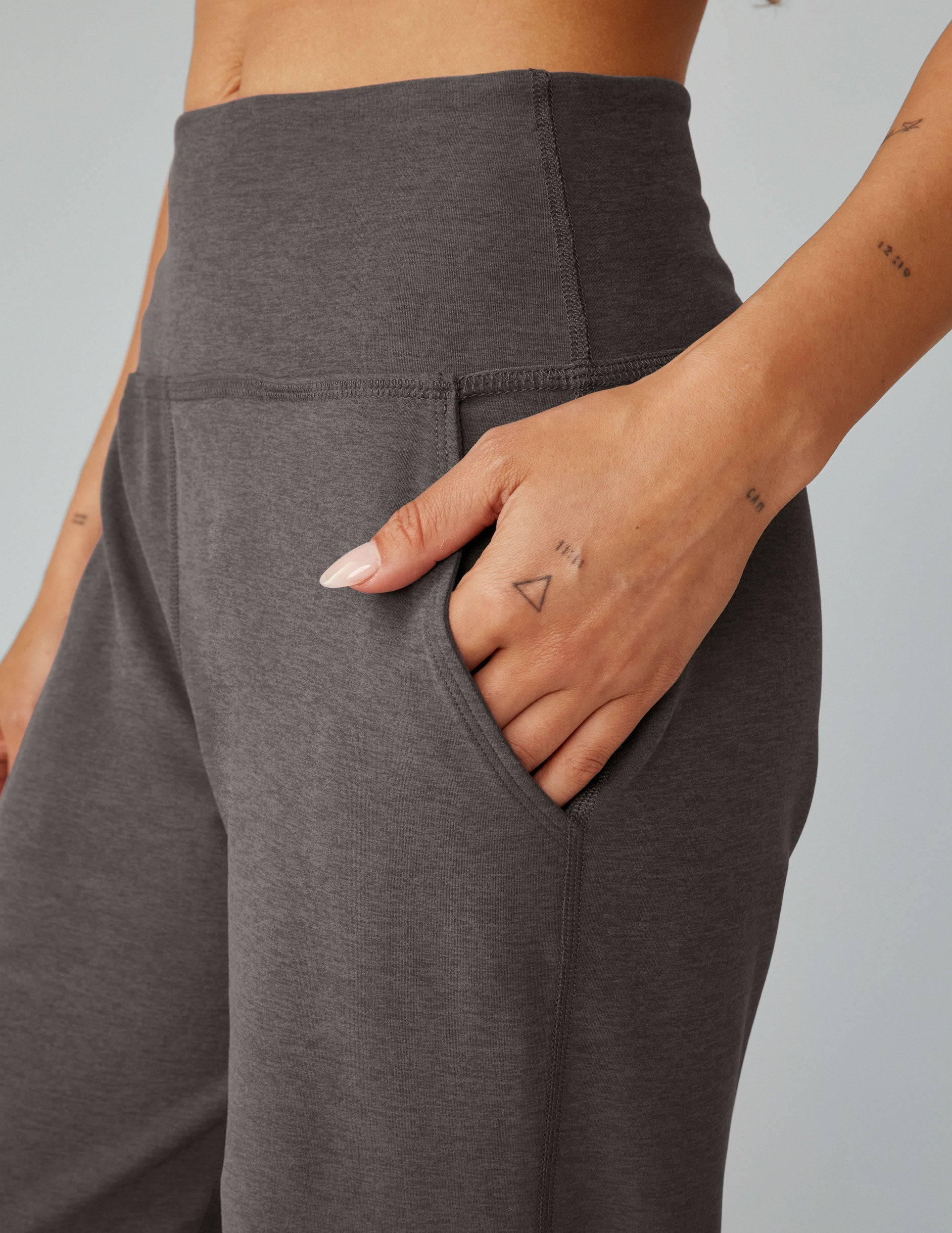 Beyond Yoga High Waisted Wide Leg Spacedye Pants - True Gray Heather