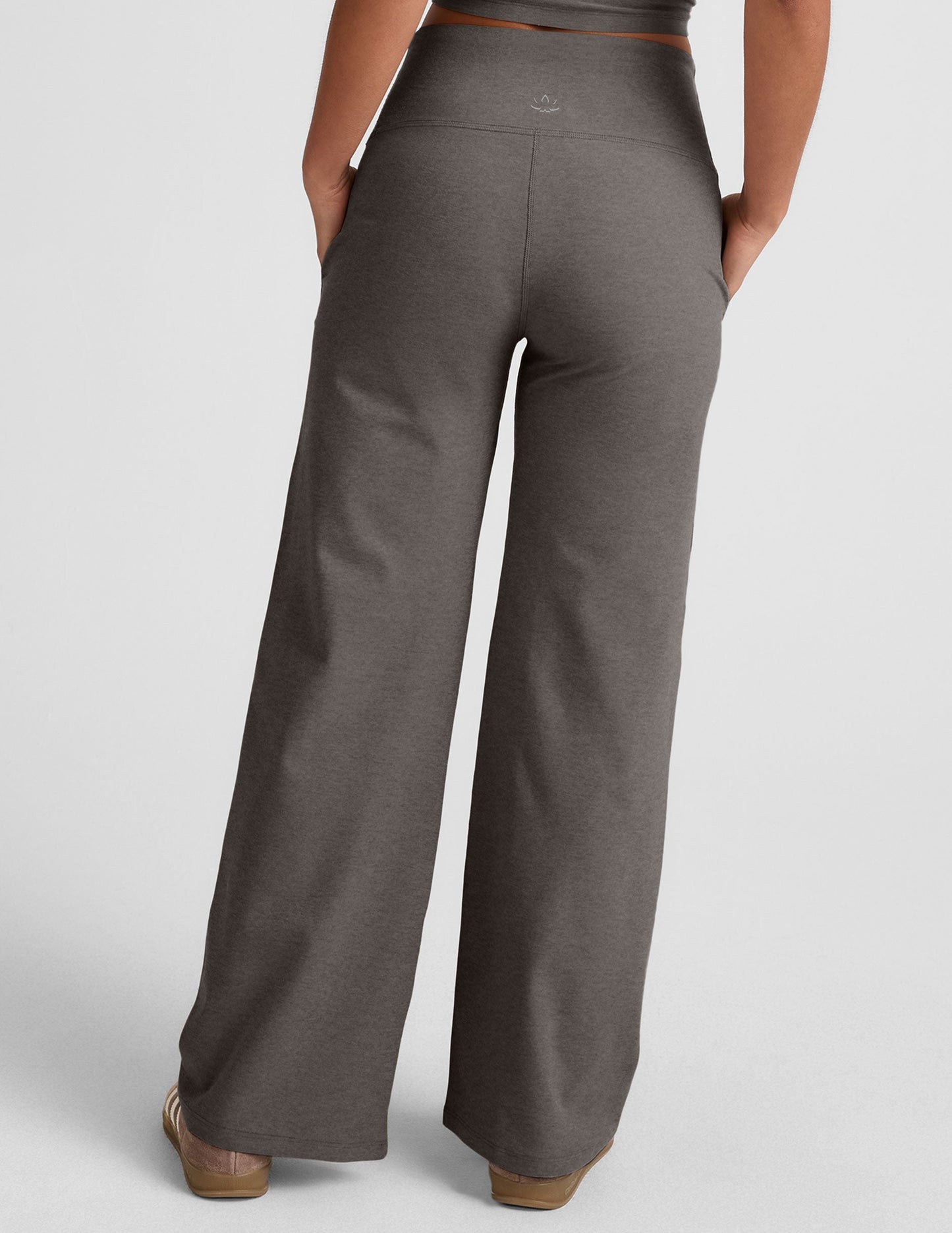 Beyond Yoga High Waisted Wide Leg Spacedye Pants - True Gray Heather