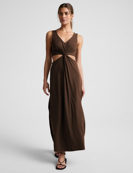 Beyond Yoga Maxi Around The World Front Twist Dress