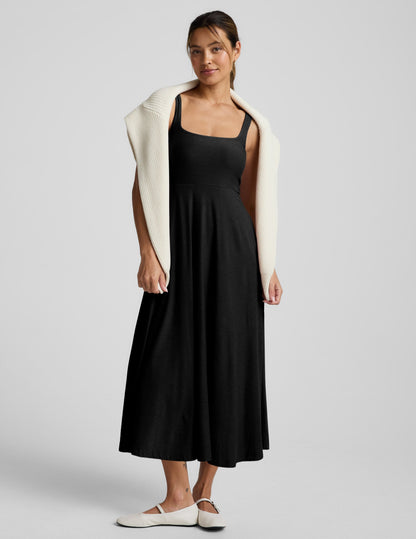 Beyond Yoga Featherweight At The Ready Square Neck Midi Dress