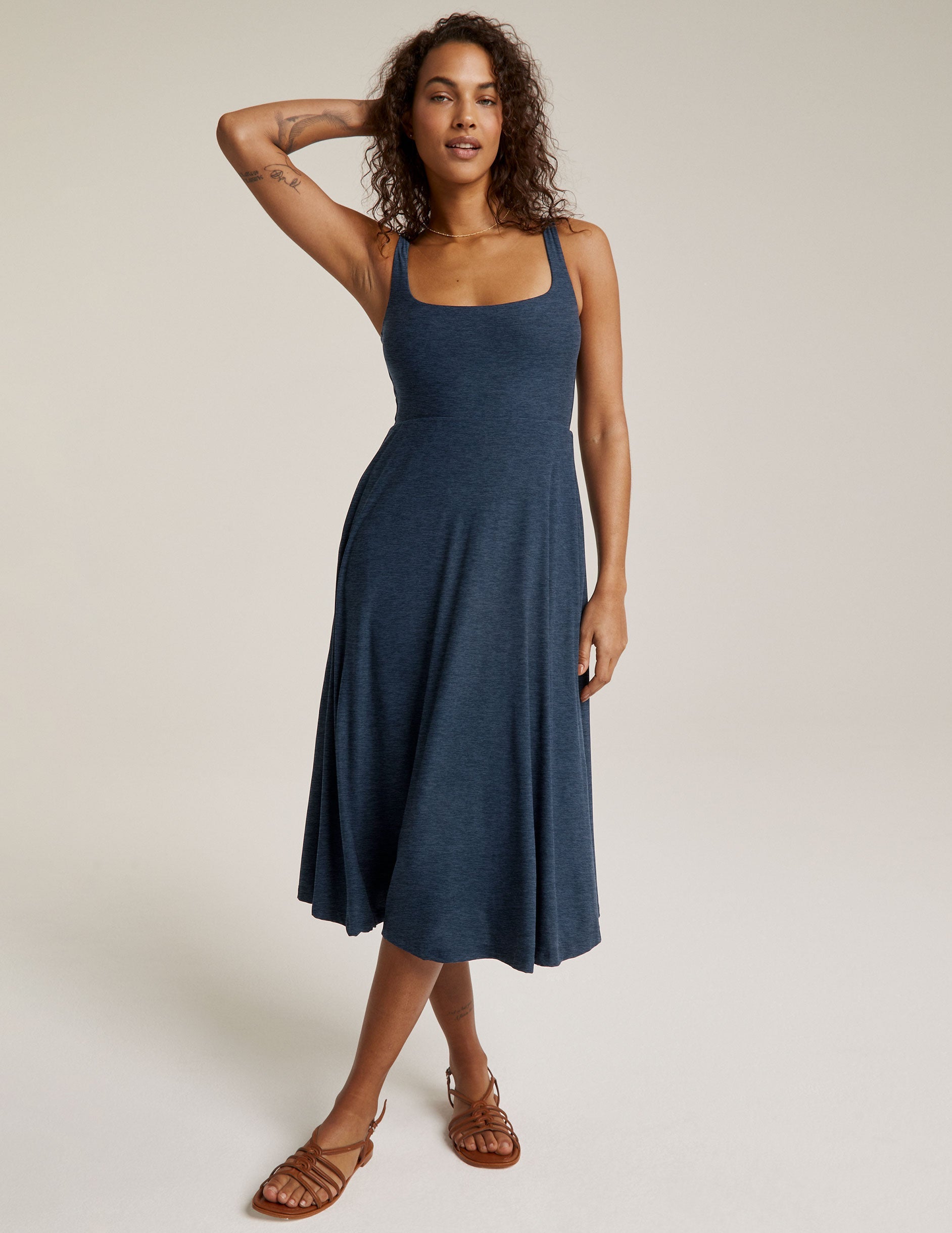 Beyond Yoga Featherweight At The Ready Square Neck Dress
