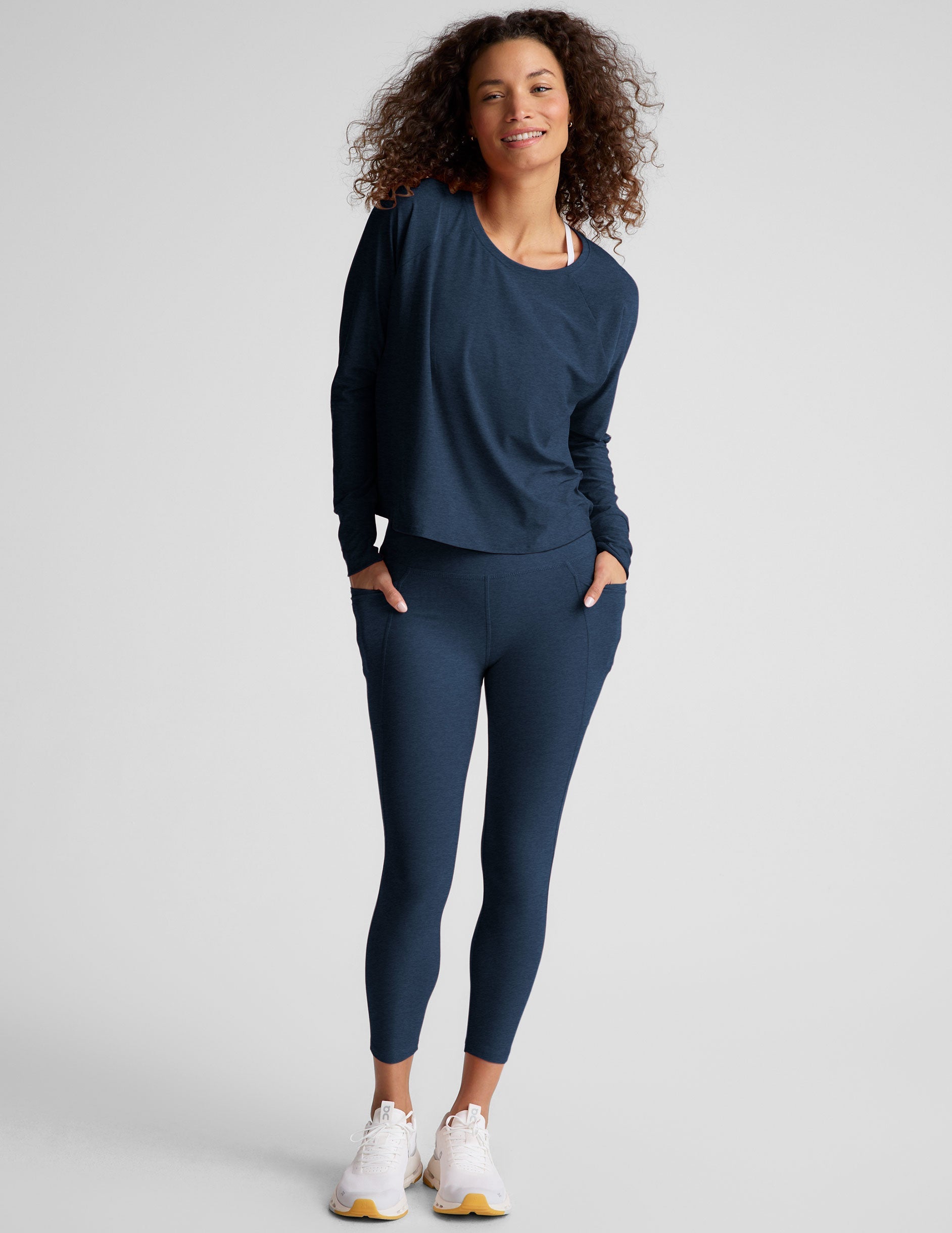 Beyond Yoga High Waisted Spacedye Capri Legging - Nocturnal Navy