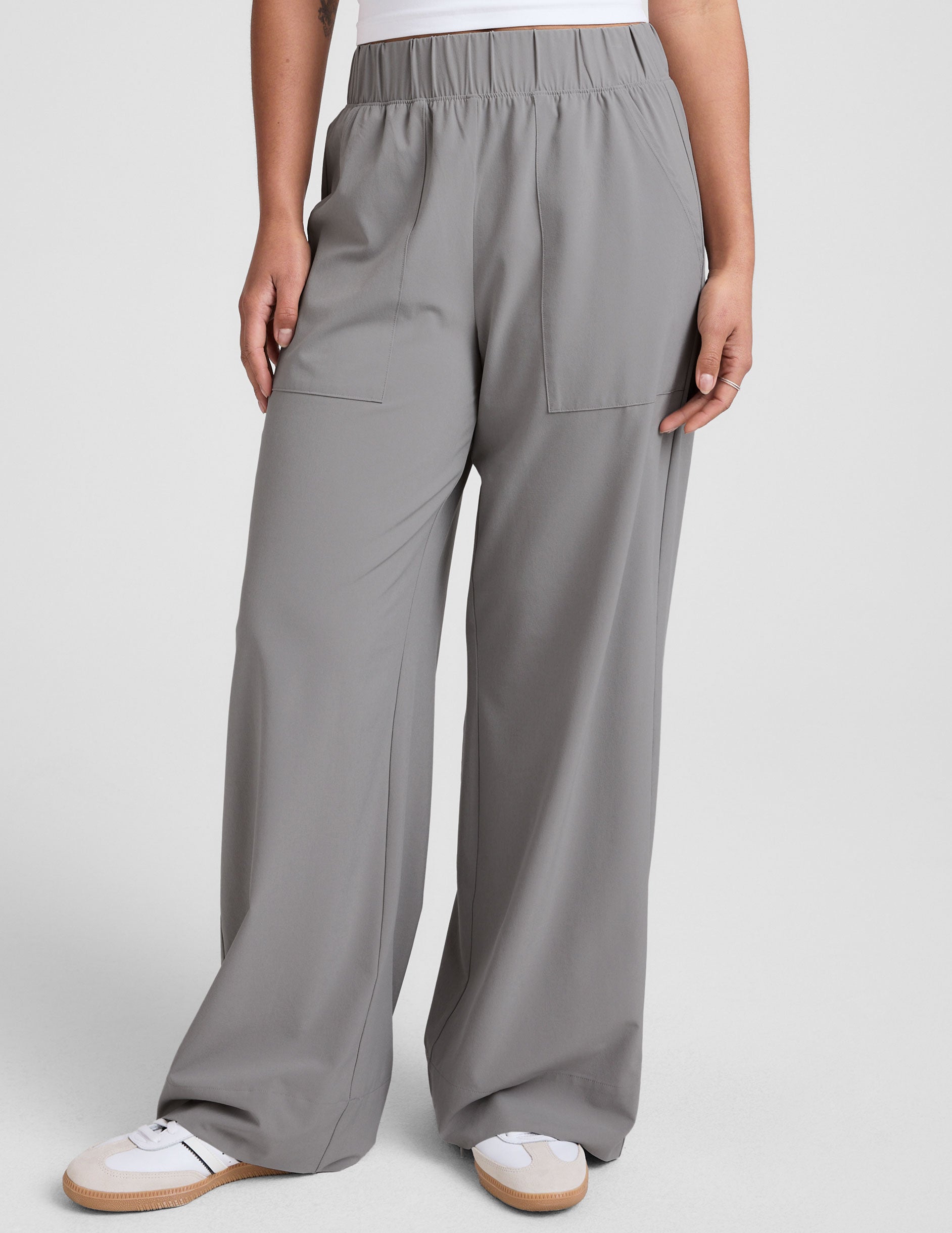 Beyond Yoga Women's Wide Leg Stretch Woven Easy Pants - Mist