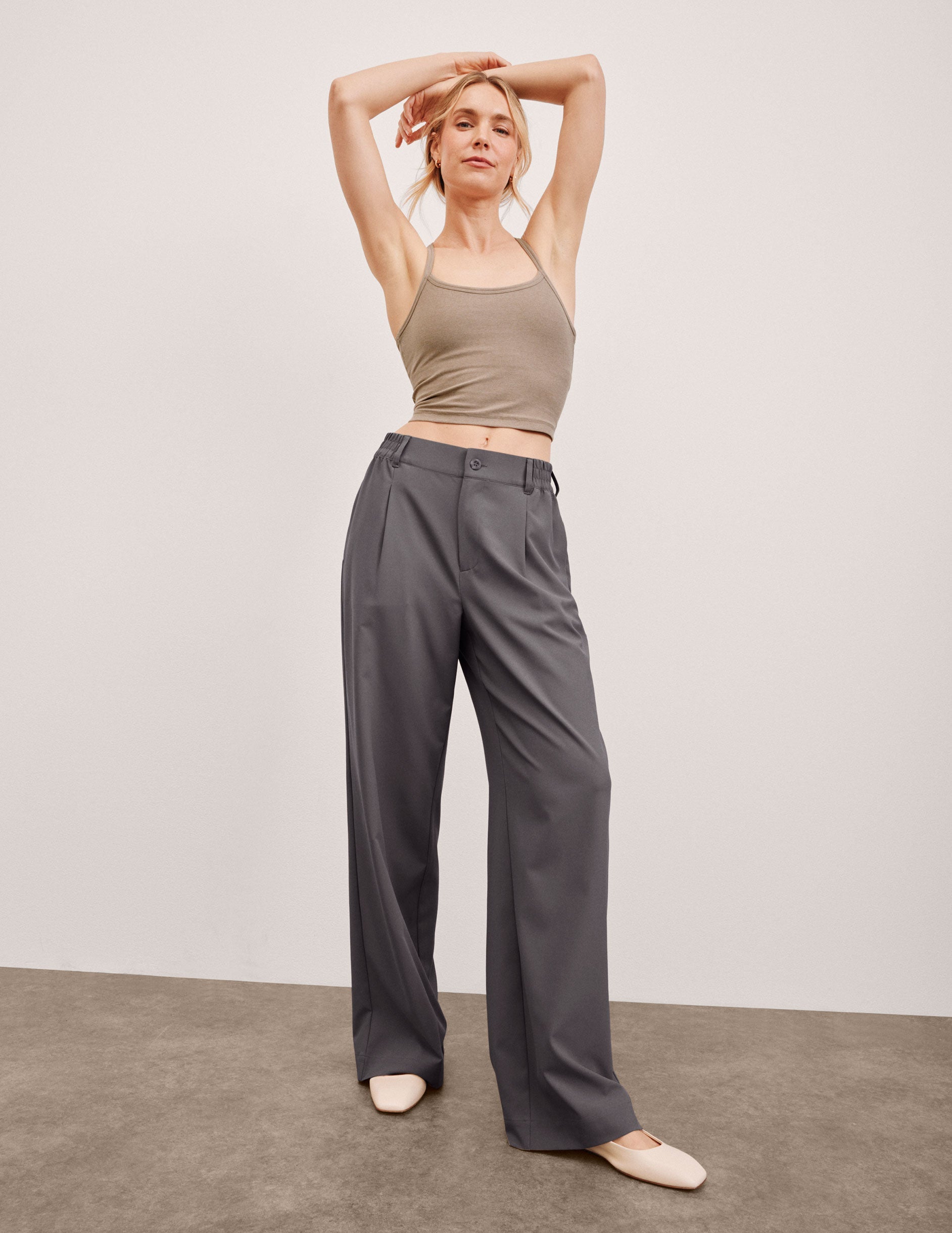 Beyond Yoga Women's Wide Leg Status Trouser - Gray