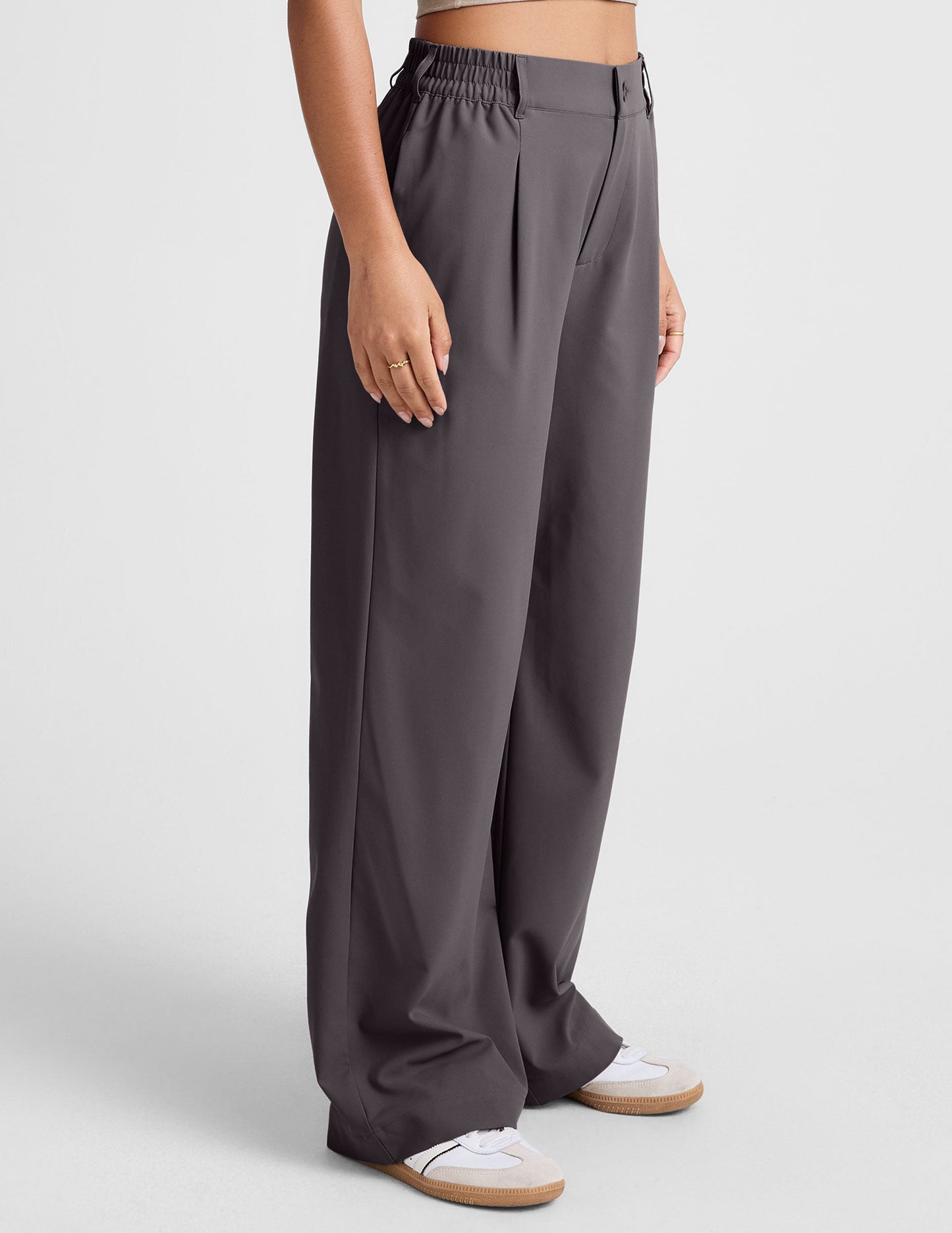 Beyond Yoga Women's Wide Leg Status Trouser - Gray