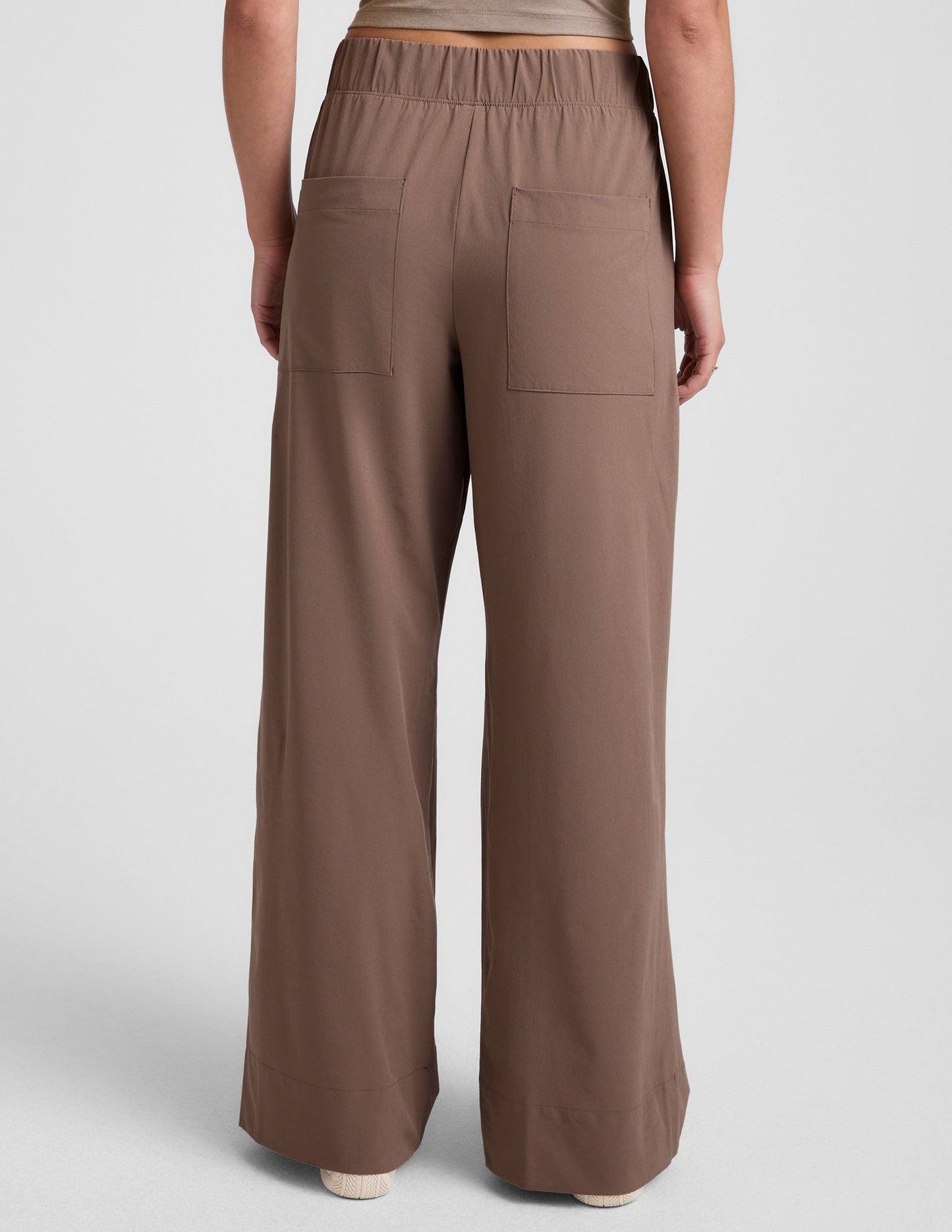 Beyond Yoga Women's Easy Mid-Rise Wide Leg Pants - Khaki