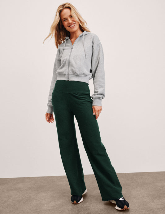 Beyond Yoga High Waisted Wide Leg Spacedye Pant - Dark Spruce Green