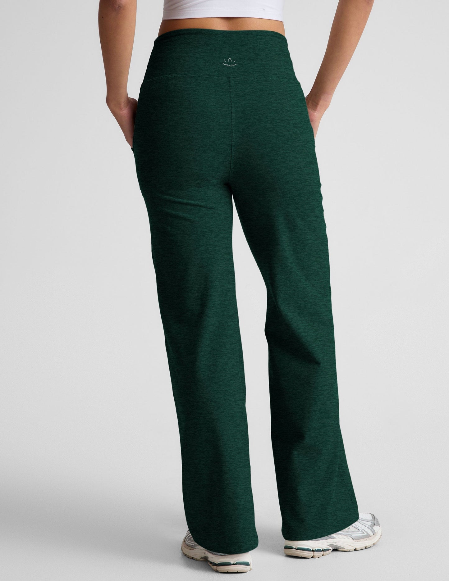 Beyond Yoga High Waisted Wide Leg Spacedye Pant - Dark Spruce Green