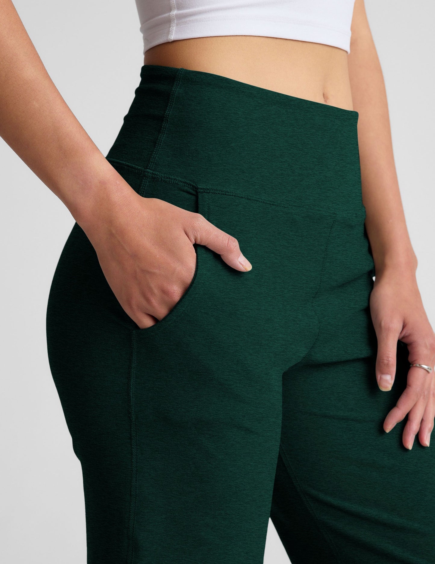 Beyond Yoga High Waisted Wide Leg Spacedye Pant - Dark Spruce Green