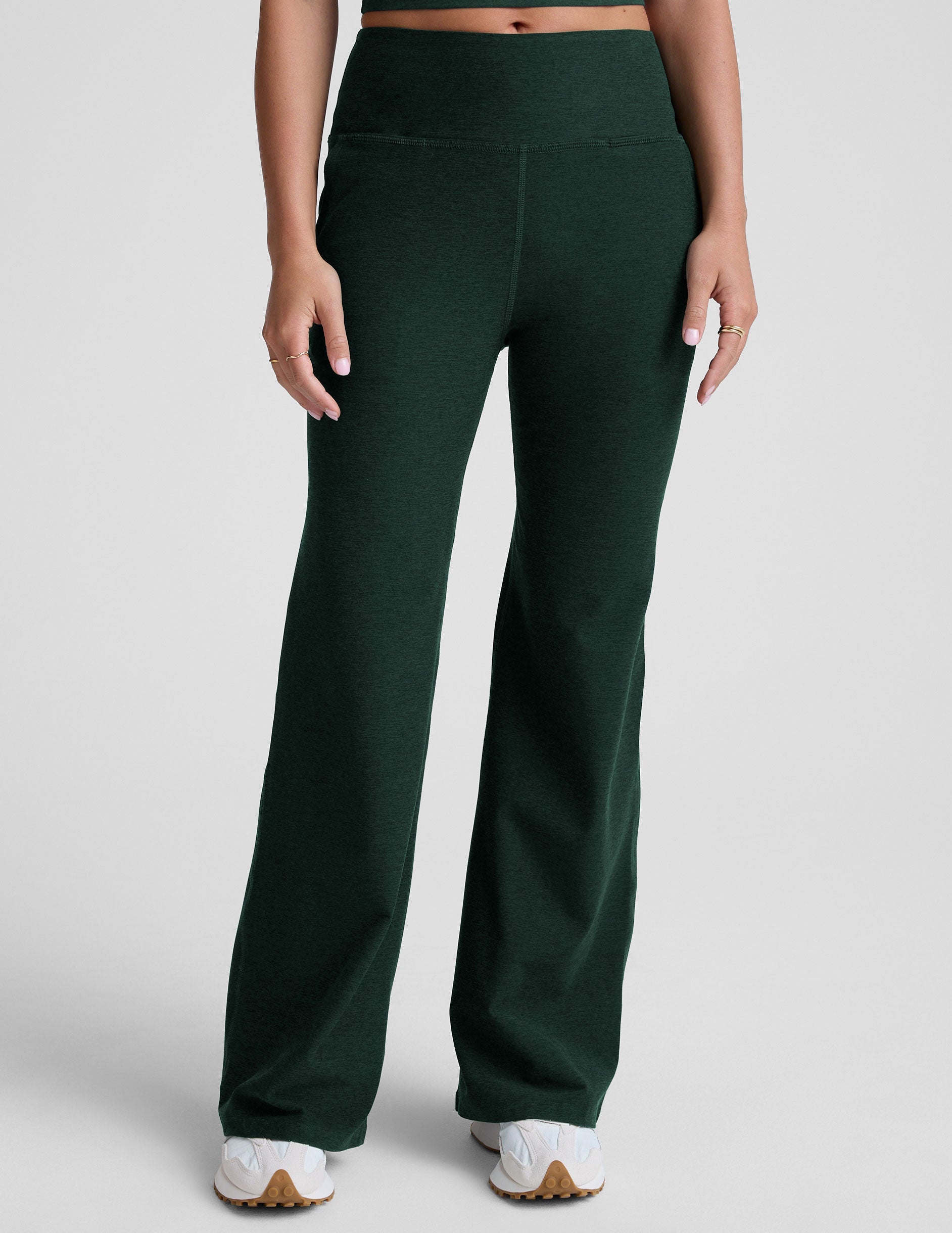 Beyond Yoga High Waisted Wide Leg Spacedye Pant - Dark Spruce Green