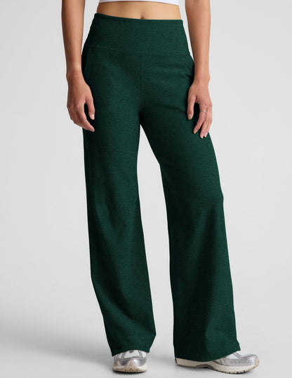 Beyond Yoga High Waisted Wide Leg Spacedye Pant - Dark Spruce Green