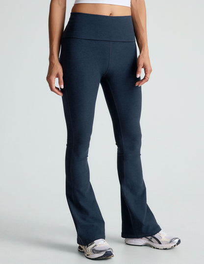 Beyond Yoga Foldover Bootcut Spacedye Yoga Pant - Nocturnal Navy