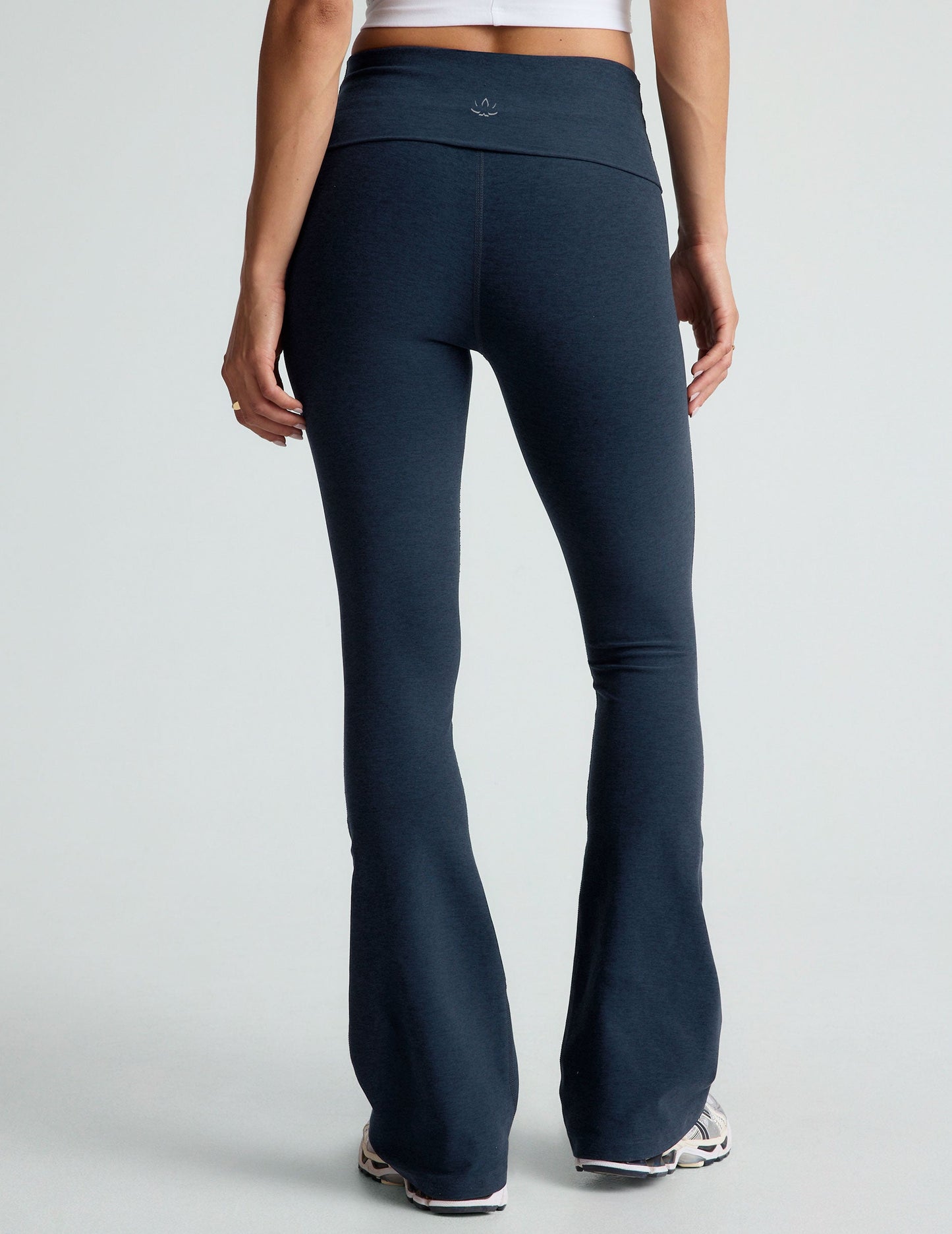 Beyond Yoga Foldover Bootcut Spacedye Yoga Pant - Nocturnal Navy