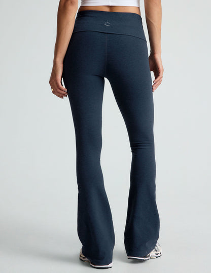 Beyond Yoga Foldover Bootcut Spacedye Yoga Pant - Nocturnal Navy