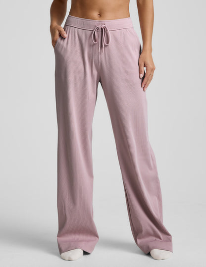 Beyond Yoga Wide Leg Corduroy Breathe Easy Pant - Pale Pink