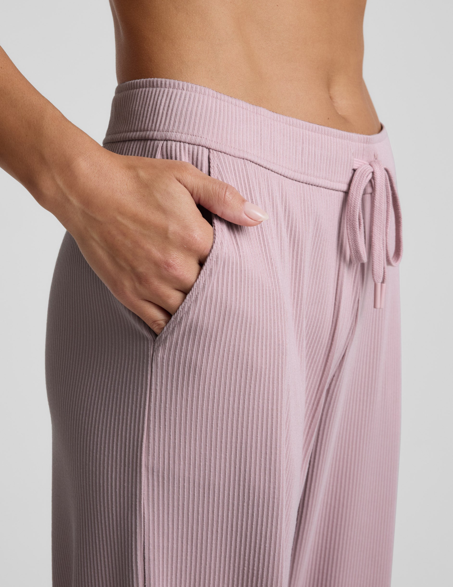 Beyond Yoga Wide Leg Corduroy Breathe Easy Pant - Pale Pink