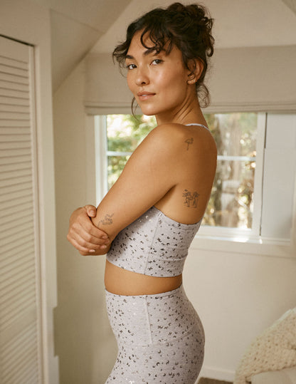 Beyond Yoga Chai Mini Moons SoftShine Slim Racerback High Cropped Tank