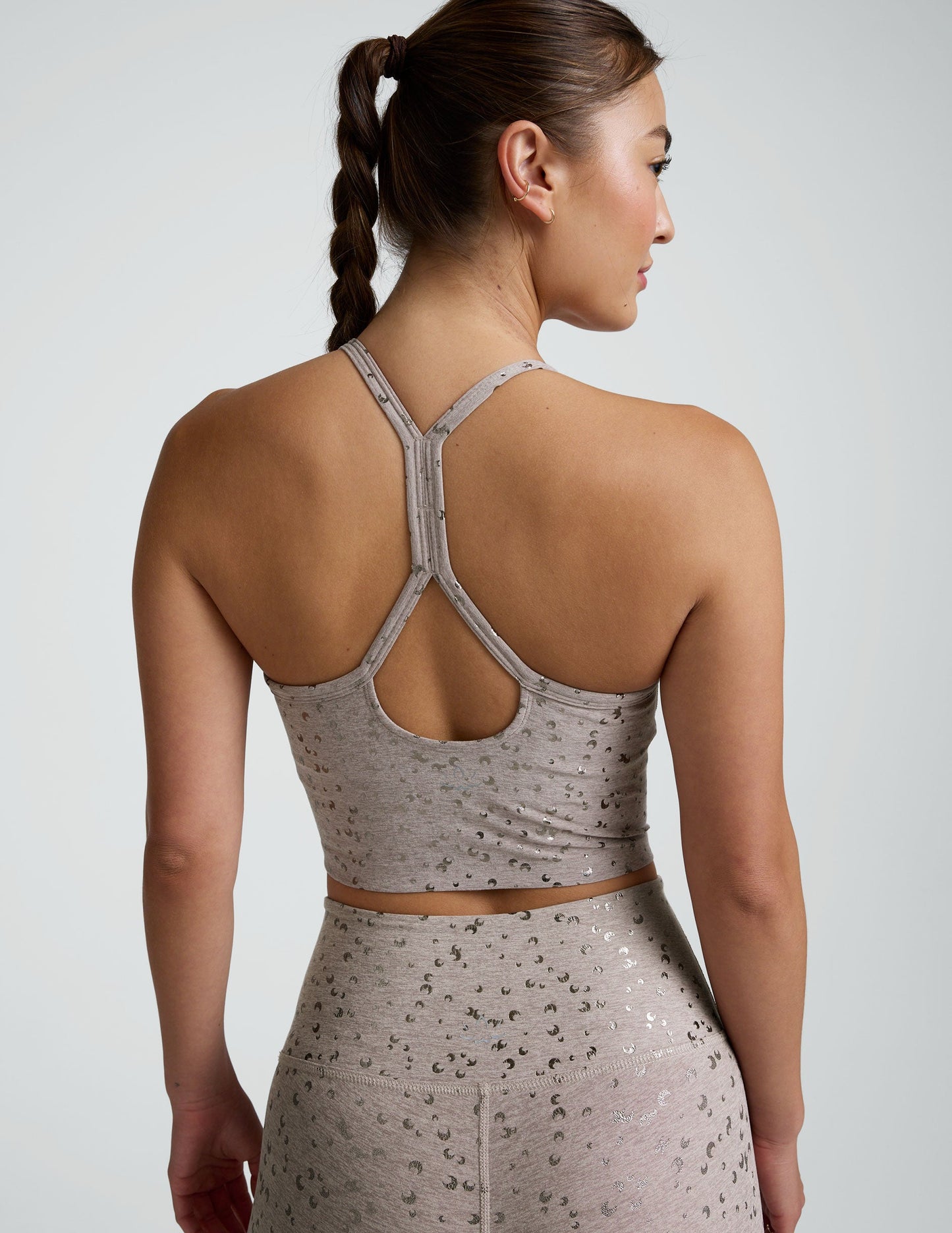Beyond Yoga Chai Mini Moons SoftShine Slim Racerback High Cropped Tank