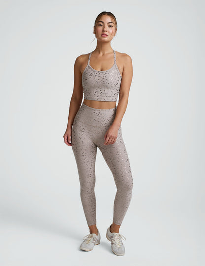 Beyond Yoga Chai Mini Moons SoftShine Slim Racerback High Cropped Tank