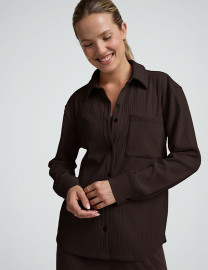 Beyond Yoga Breathe Easy Ribbed Front Shirt