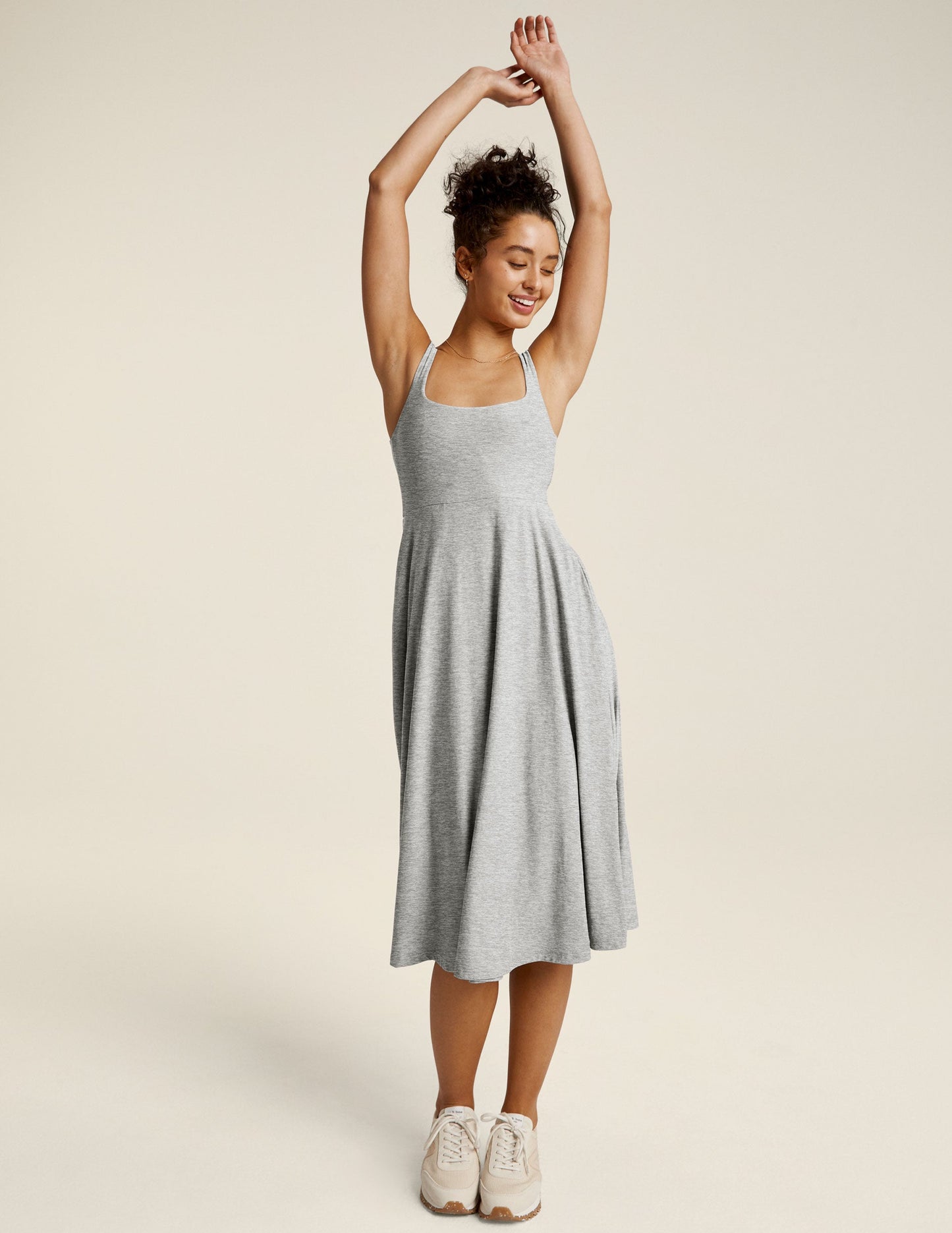Beyond Yoga Featherweight At The Ready Square Neck Dress