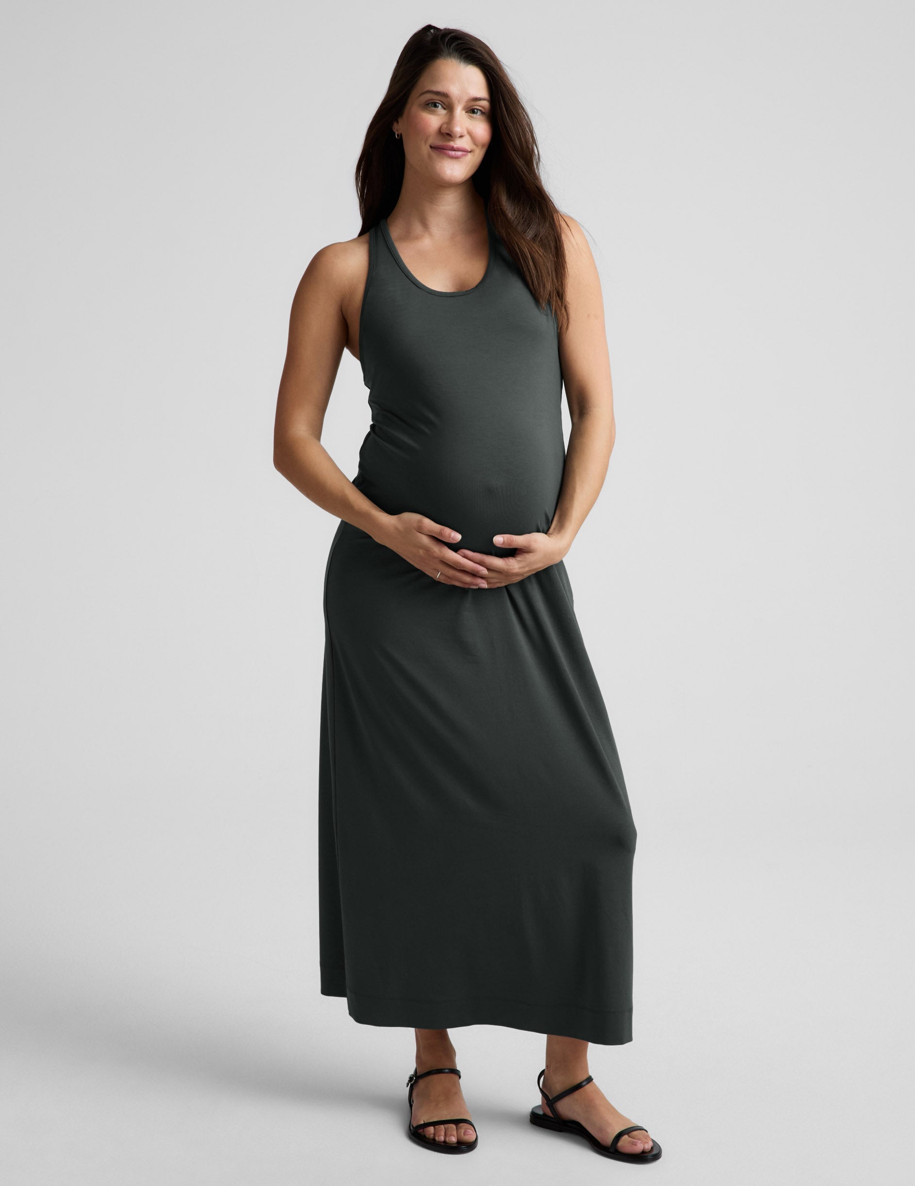 Beyond Yoga A Cut Above Racerback Maxi Dress