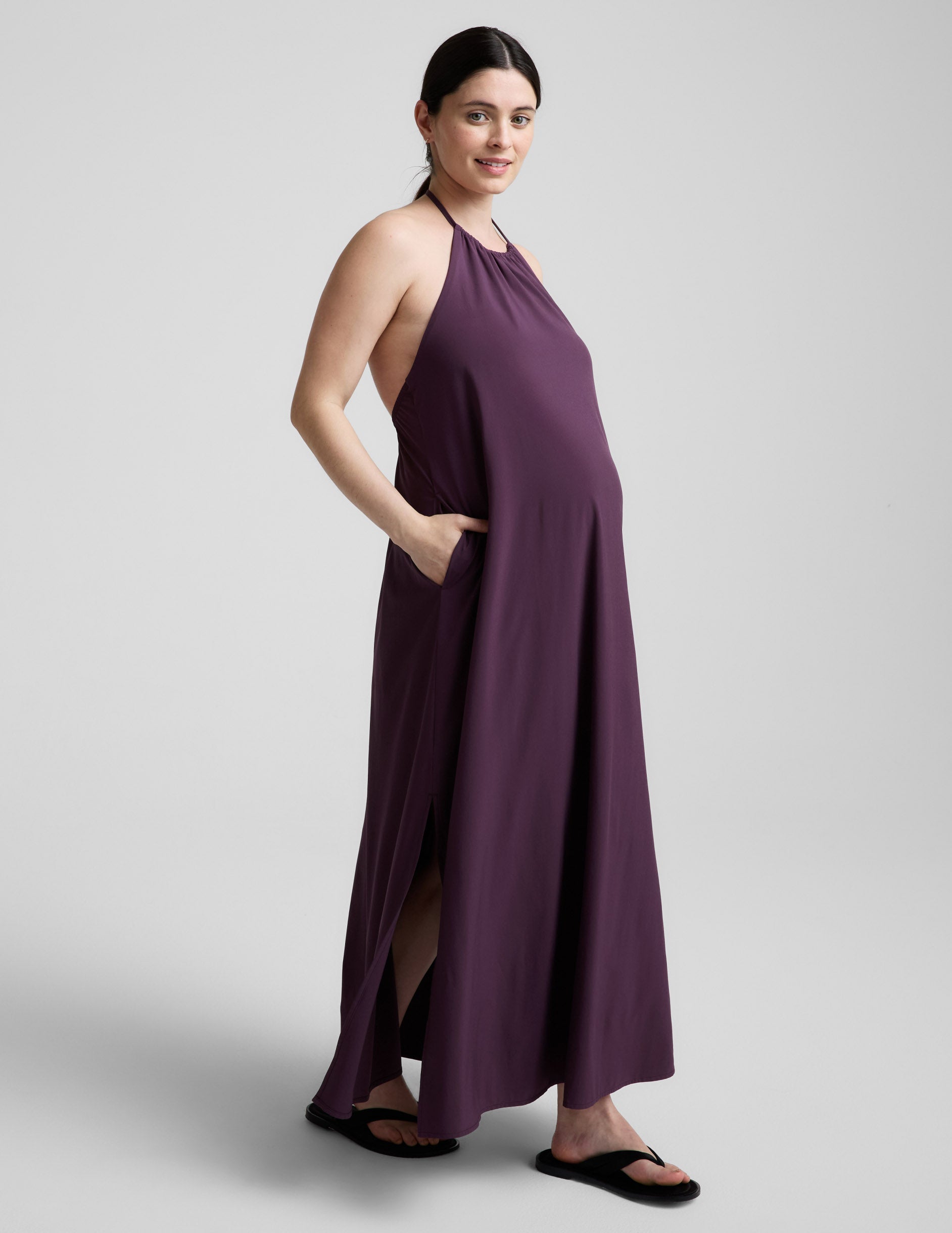 Beyond Yoga Go With The Flow Halter Dress