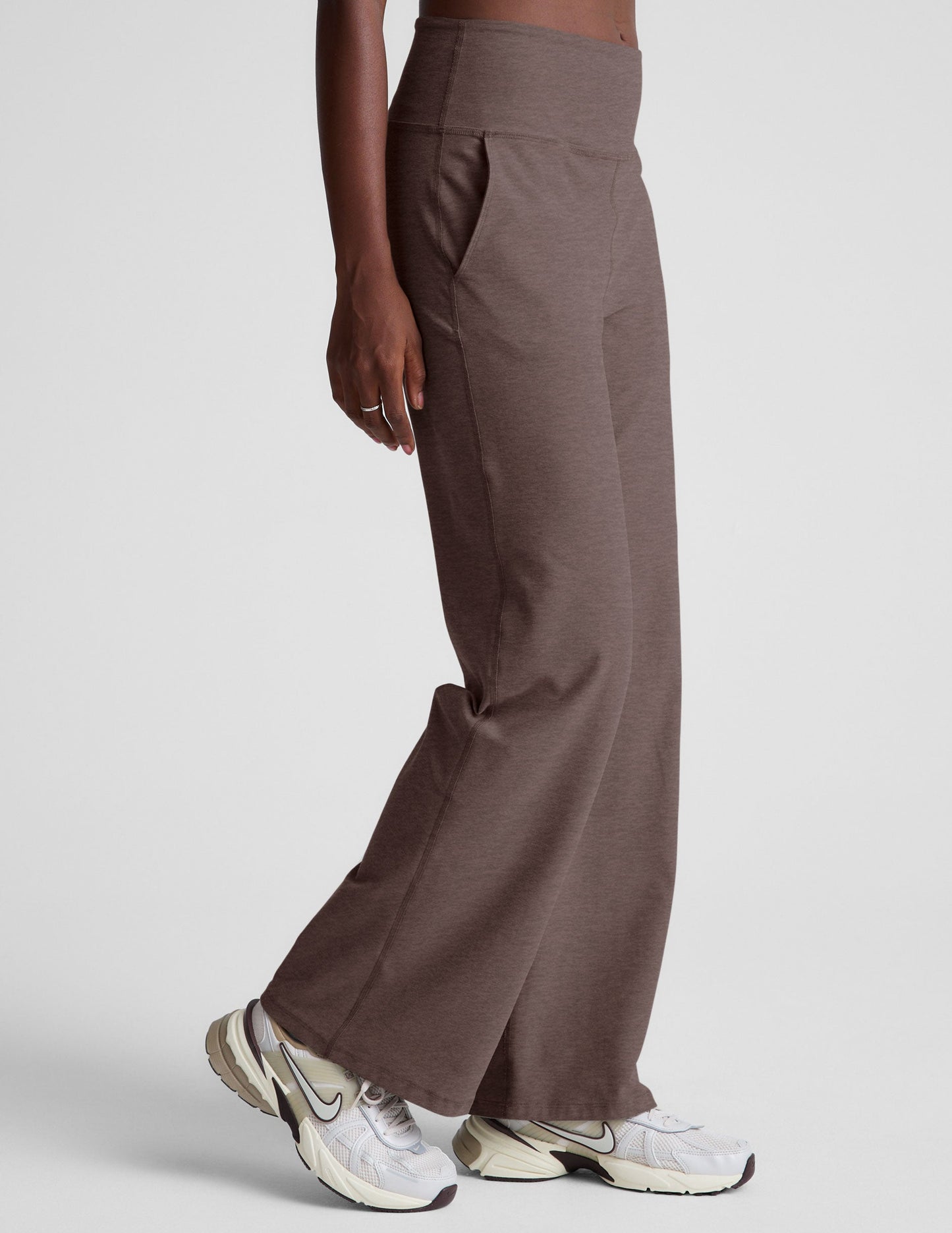 Beyond Yoga High Waisted Wide Leg Spacedye Pants - Woodland Heather