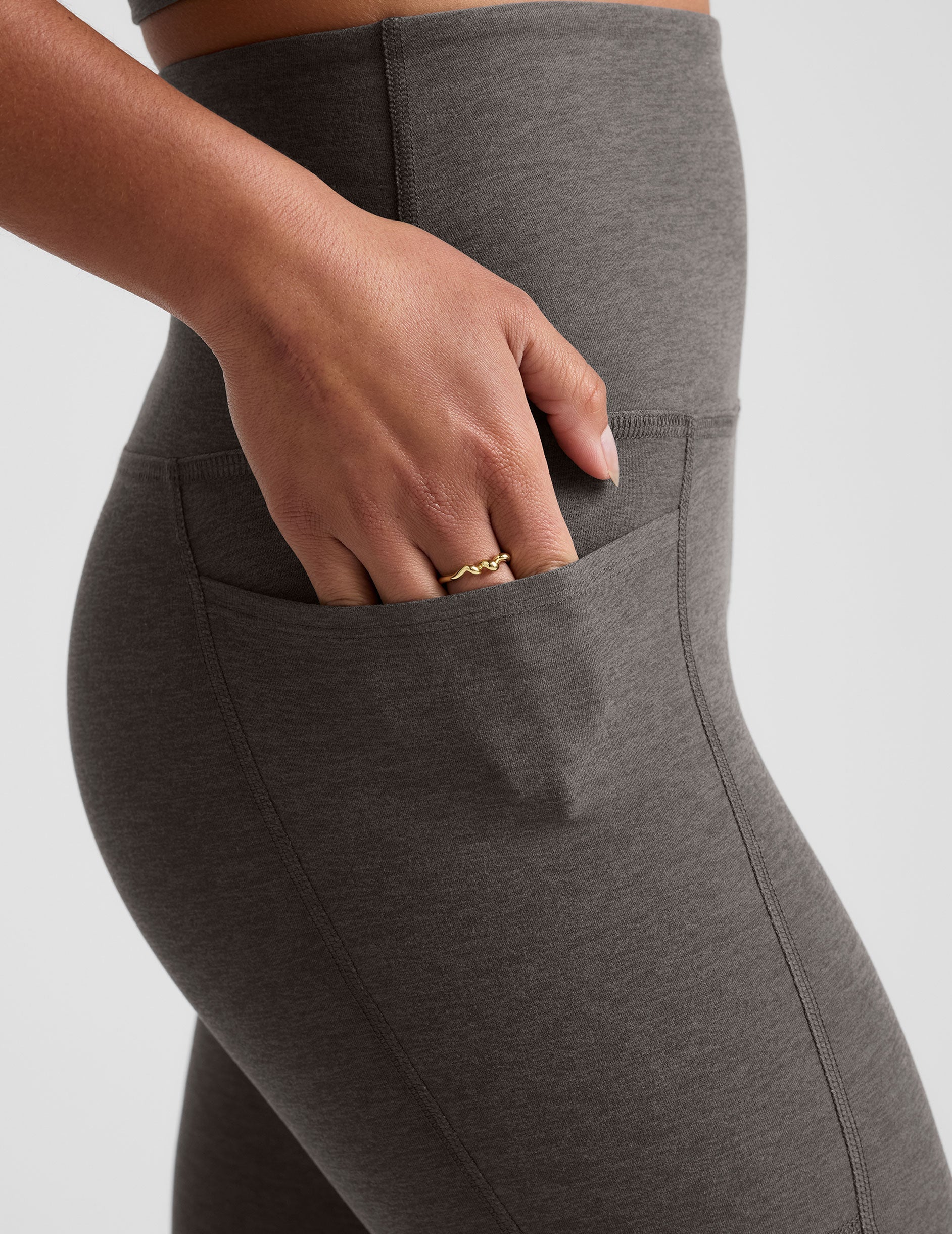 Beyond Yoga High Waisted Capri Spacedye Legging - True Gray Heather