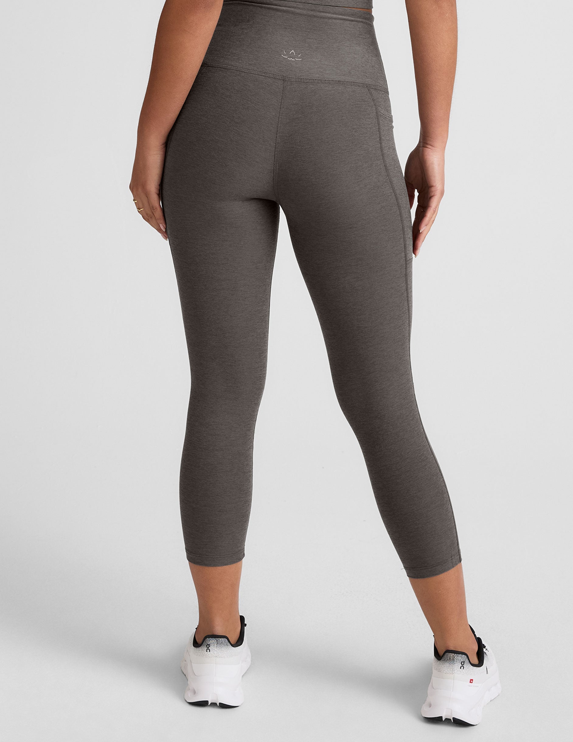Beyond Yoga High Waisted Capri Spacedye Legging - True Gray Heather