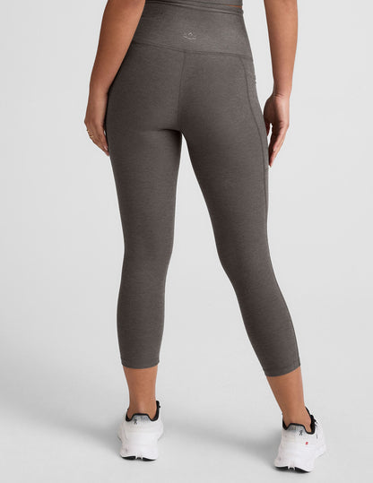 Beyond Yoga High Waisted Capri Spacedye Legging - True Gray Heather