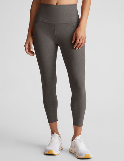 Beyond Yoga High Waisted Capri Spacedye Legging - True Gray Heather