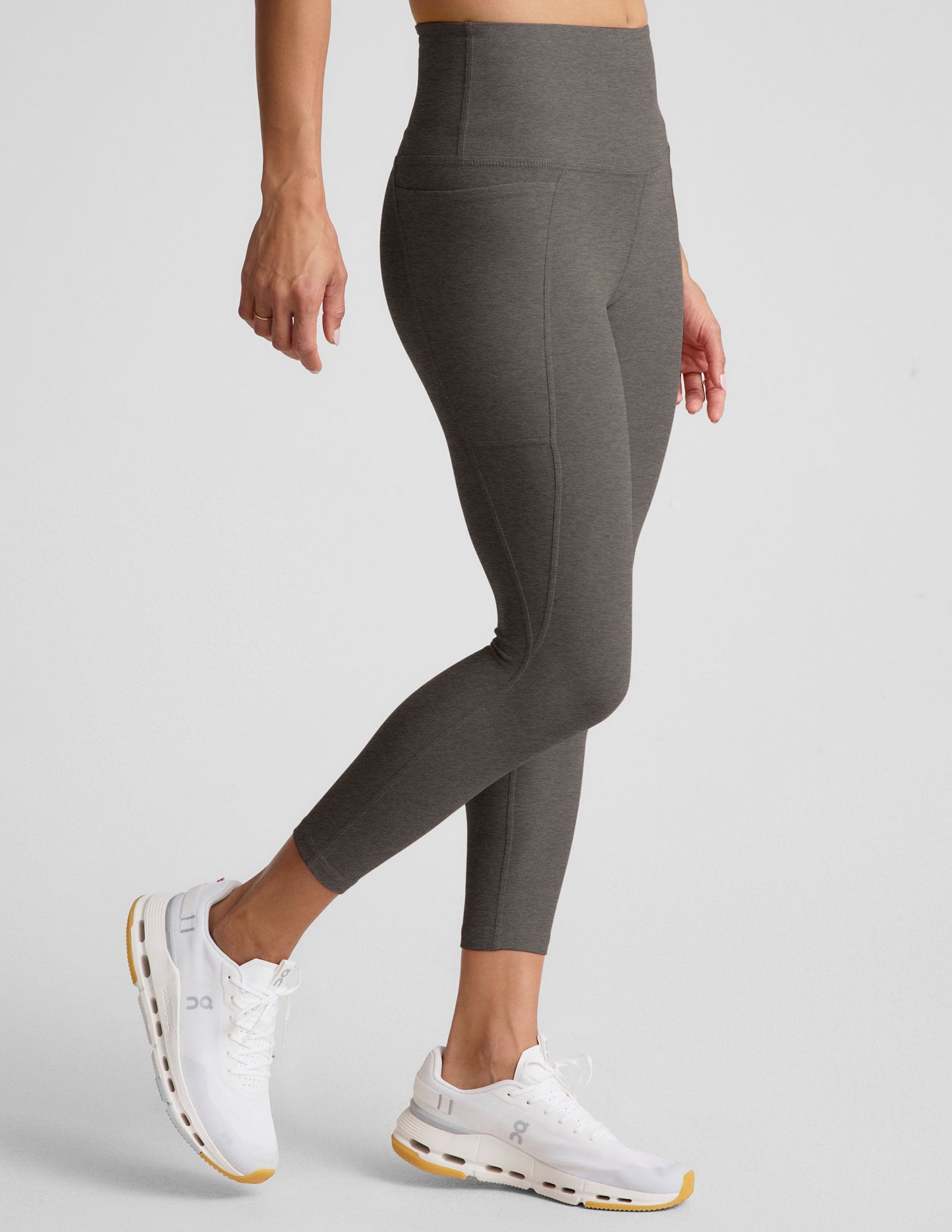 Beyond Yoga High Waisted Capri Spacedye Legging - True Gray Heather
