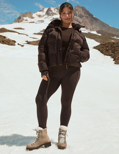 Beyond Yoga Pacer Fleece-Backed Zip Pocket Full Length Legging