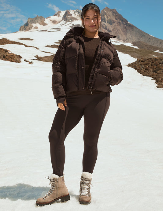 Beyond Yoga Pacer Fleece-Backed Zip Pocket Full Length Legging