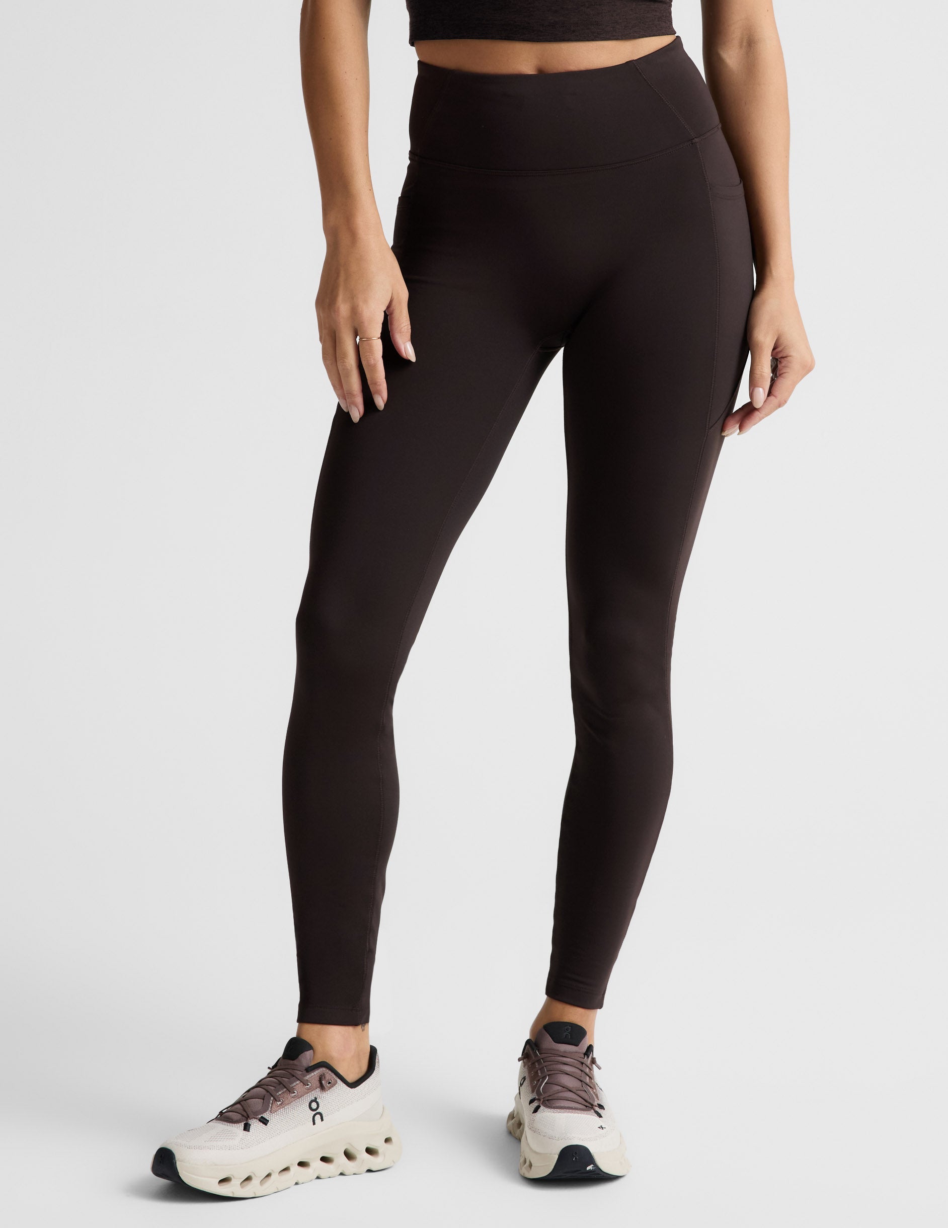 Beyond Yoga Pacer Fleece-Backed Zip Pocket Full Length Legging