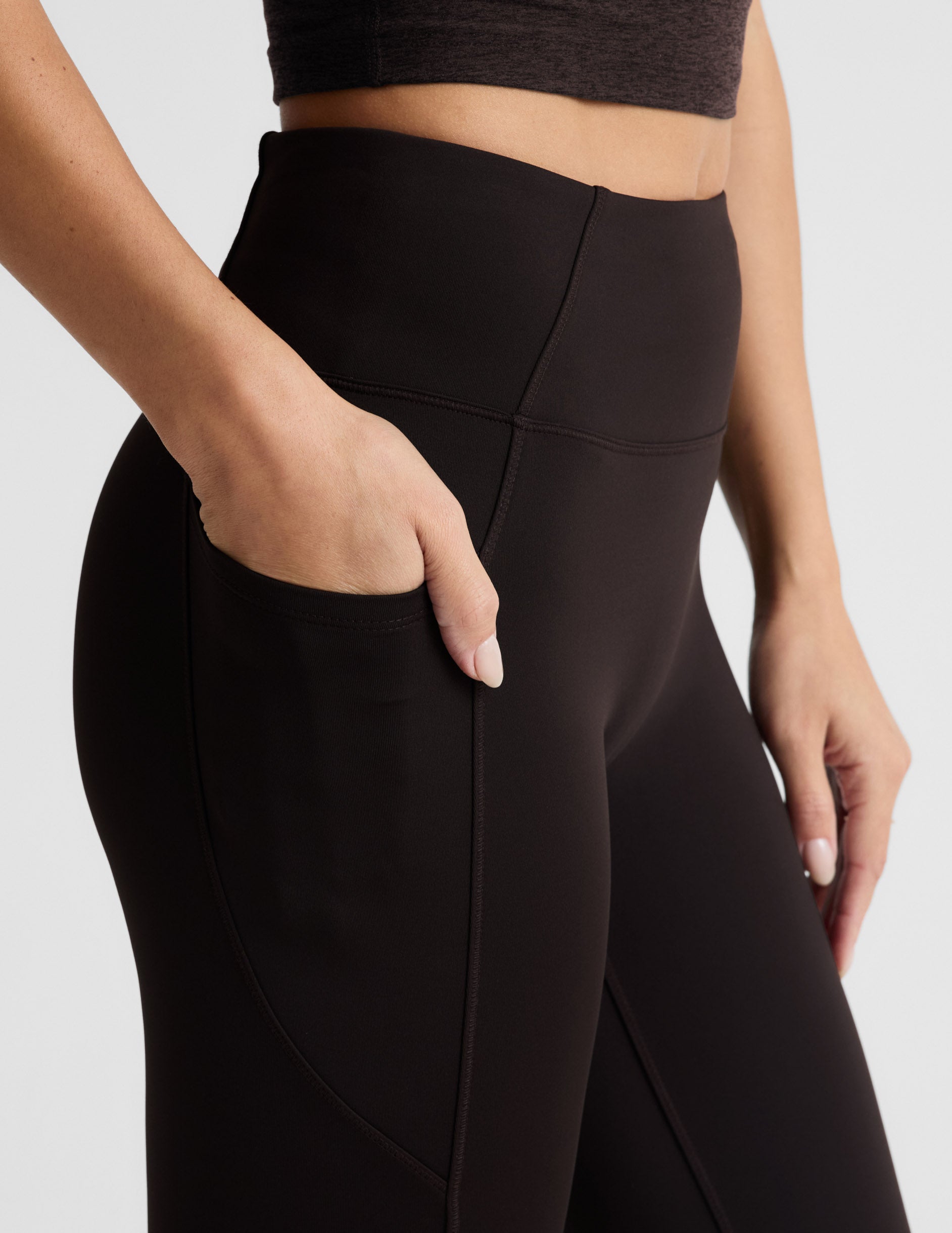 Beyond Yoga Pacer Fleece-Backed Zip Pocket Full Length Legging