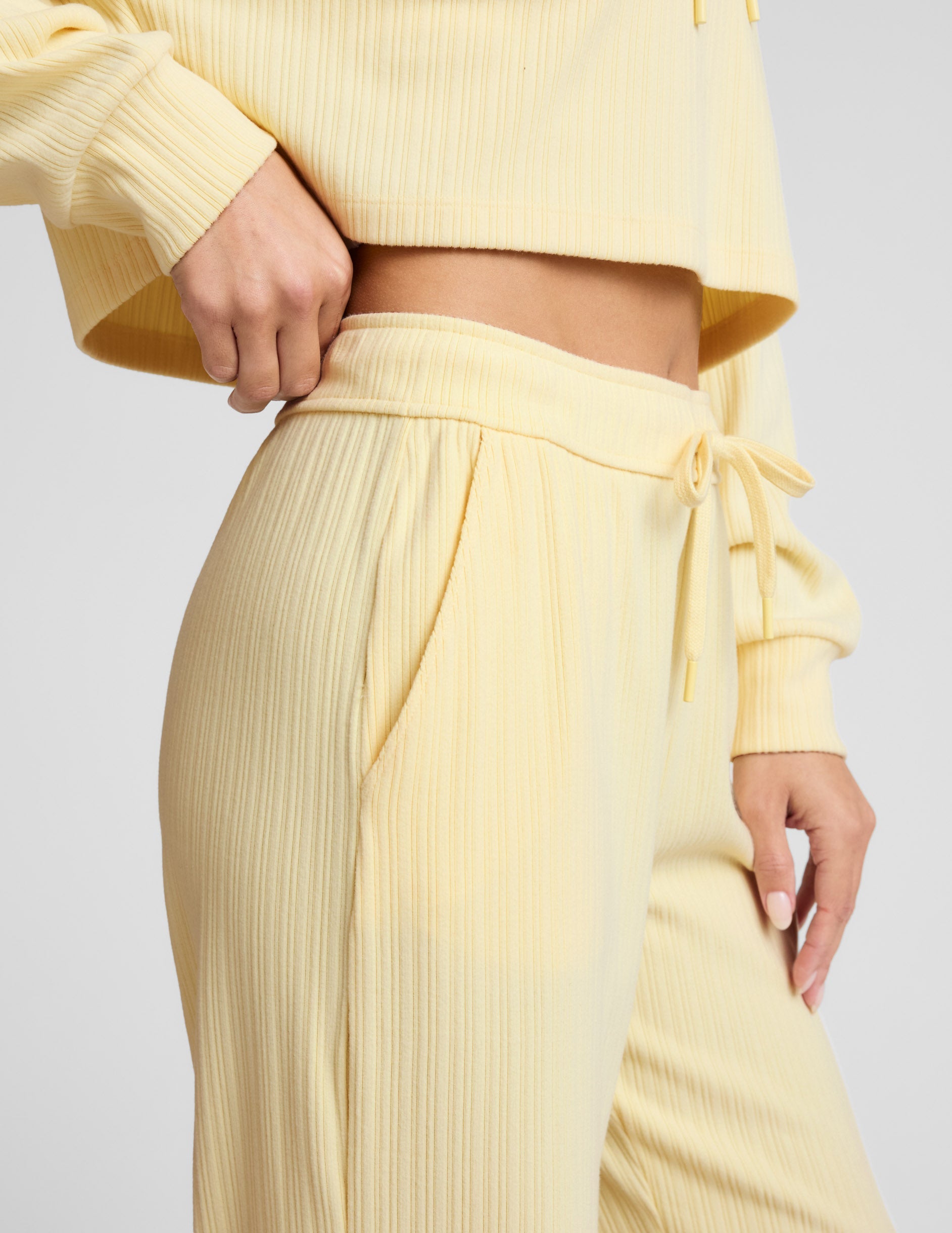 Beyond Yoga Ribbed Wide Leg Breathe Easy Pant - Yellow Swirl