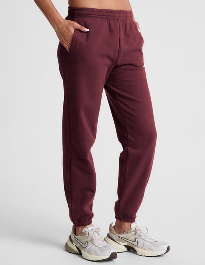 Beyond Yoga Relaxed Fit LuxeFleece Jogger Sweatpant - Dark Cherry