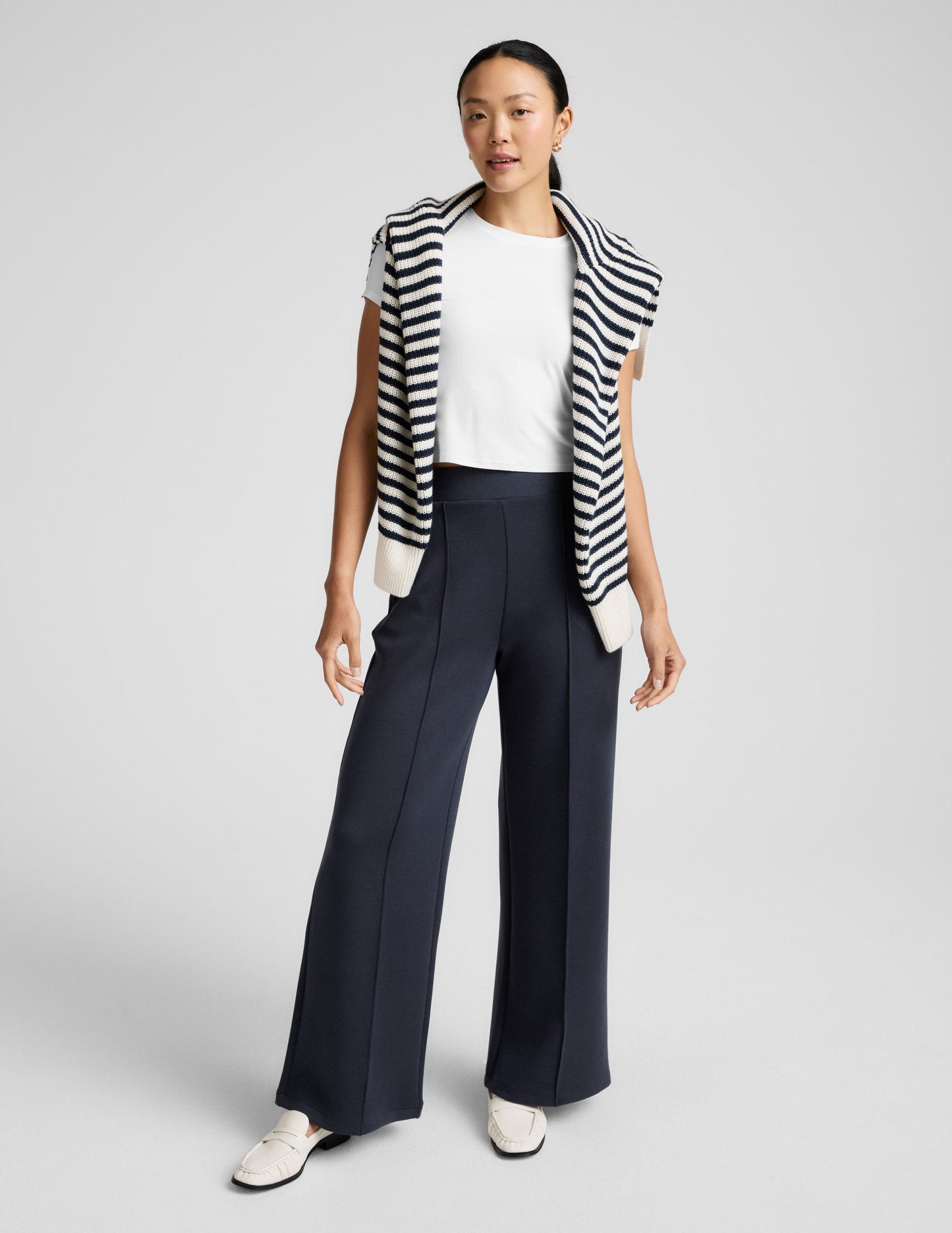 Beyond Yoga Women's Wide Leg SoftSpring Pants - Nocturnal Navy
