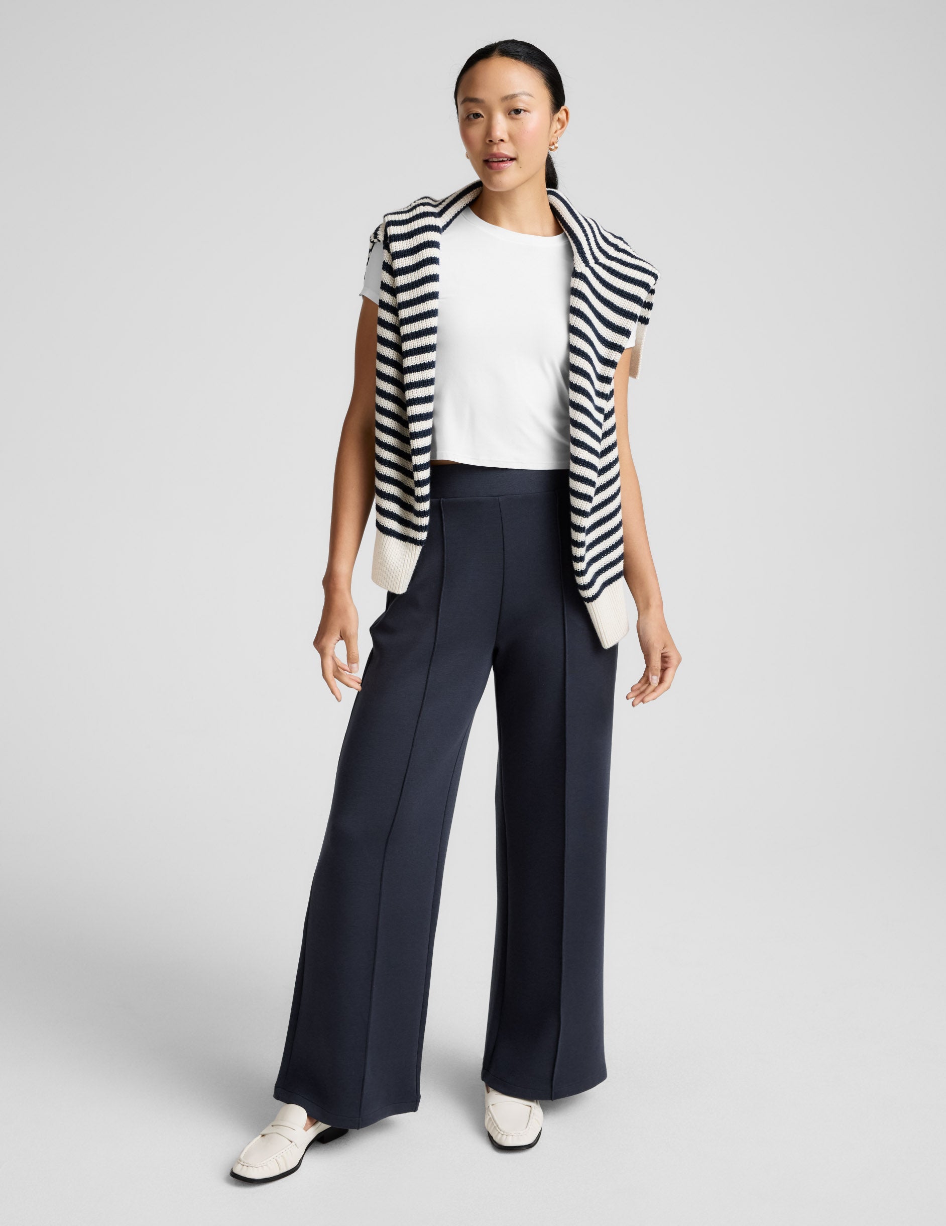 Beyond Yoga Women's Wide Leg SoftSpring Pants - Nocturnal Navy