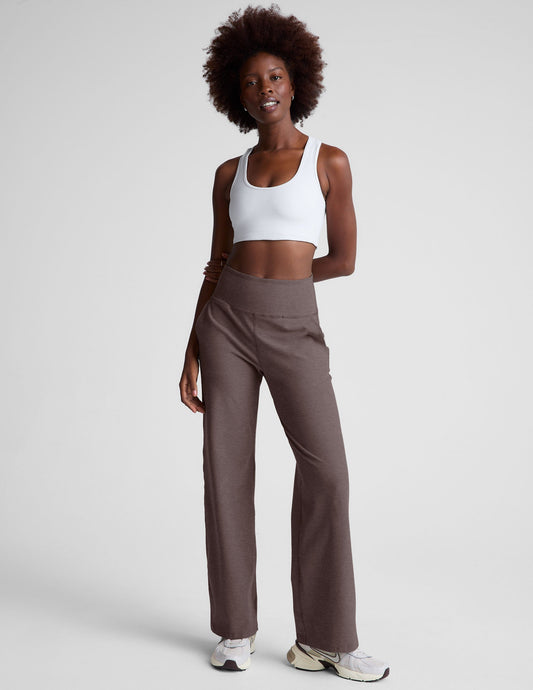 Beyond Yoga High Waisted Wide Leg Spacedye Pants - Woodland Heather