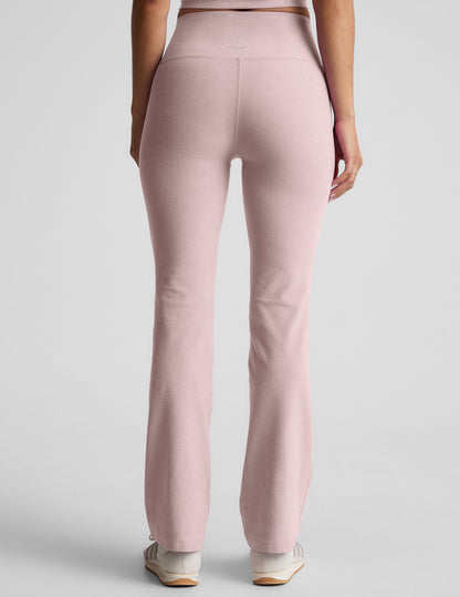 Beyond Yoga High Waisted Bootcut Spacedye Yoga Pants - Pale Pink Heather