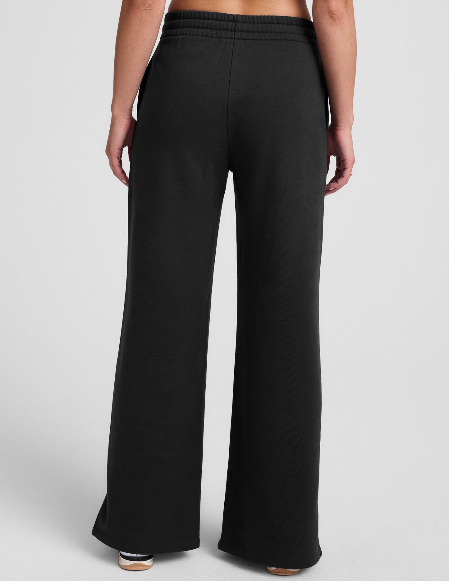 Beyond Yoga Wide Leg Side Slit LuxeFleece Pant - Black