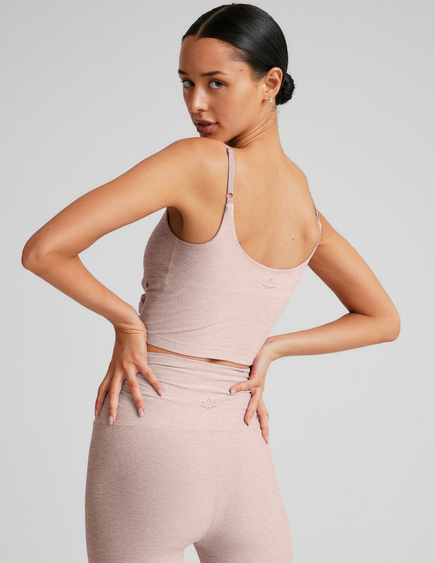 Beyond Yoga Spacedye Raise The Barre Shirred Cropped Tank